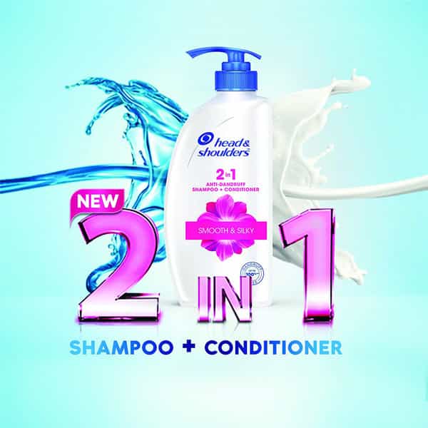 Head & Shoulders 2In1 Antidandruff Shampoo And Conditioner Smooth And Silky Shampoo 650 Ml
