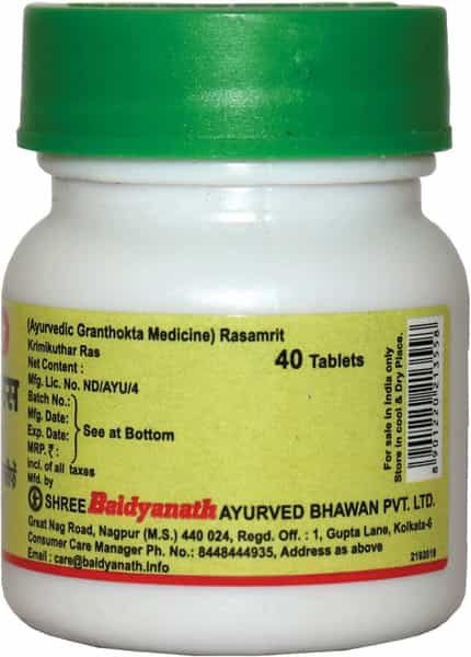 Baidyanath Asli Ayurved Krimikuthar Ras 40 Tablets (Pack Of 3)