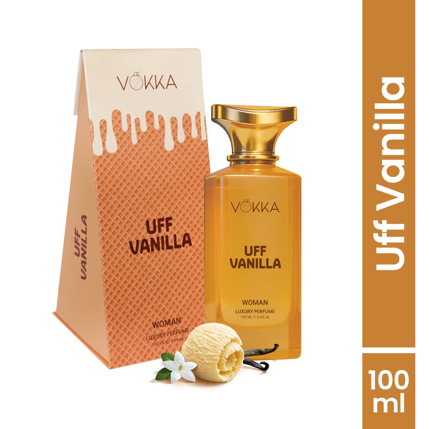 Vokka Uff Vanilla Perfume For Woman 100ml | Luxury Long Lasting Eau De Parfum