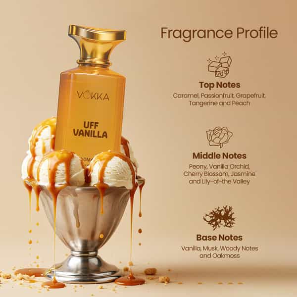 Vokka Uff Vanilla Perfume For Woman 100Ml | Luxury Long Lasting Eau De Parfum