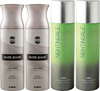Ajmal 2 Silver Shade For Men And 2 Nightingale For Men & Women Deodorants Each 200Ml Combo Pack Of 4