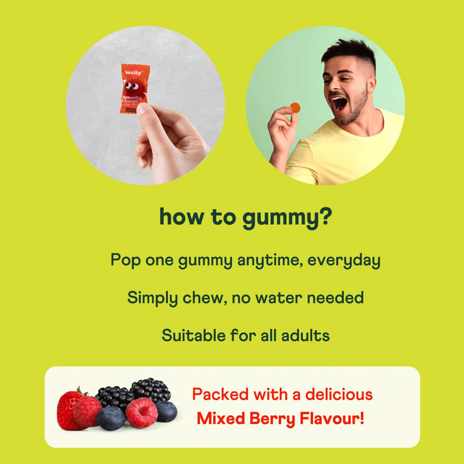 Buy WELLY IMMUNITY BOOST GUMMIES REFILL PACKS WITH AMLA VITAMIN C D A