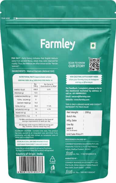 Farmley Premium Broken Walnut Kernels 200 G
