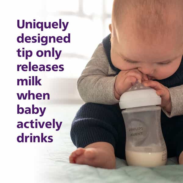 Philips Avent Natural Plastic Baby Feeding Bottle | Ideal For 1 Months+ | Scy903/01
