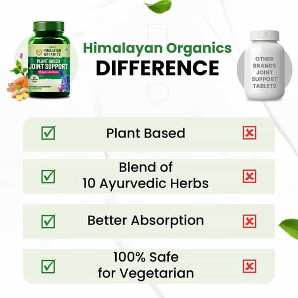 Vlado's Himalayan Organics Plant Based Joint Support With Boswellia Serrata - 60 Veg Tablets