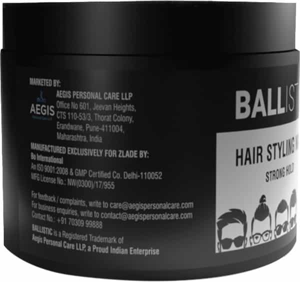 Ballistic By Zlade Hair Styling Wax - Strong Hold -100 Gm