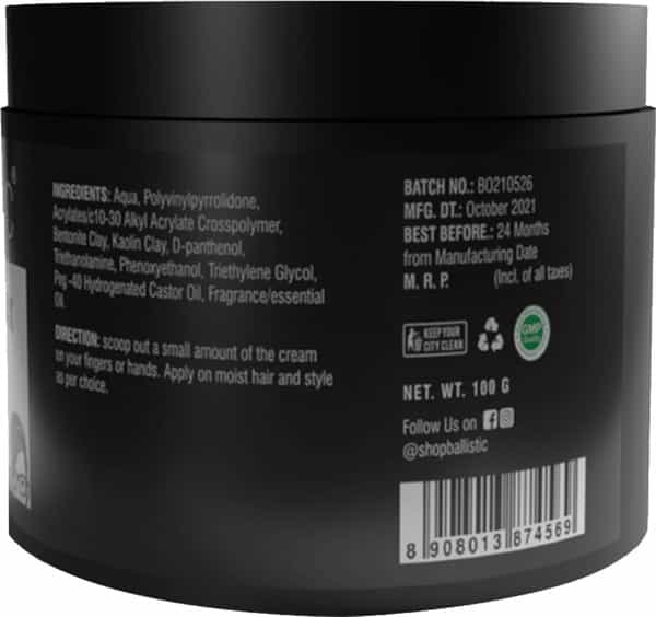 Ballistic By Zlade Hair Styling Wax - Strong Hold -100 Gm