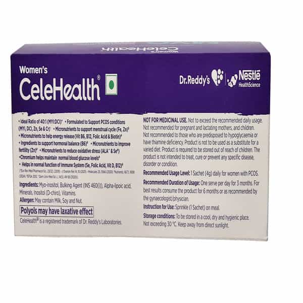 Celehealth Myo Nutraceutical Powder For Women To Help Manage Pcos Symptoms Sachet 4 Gm