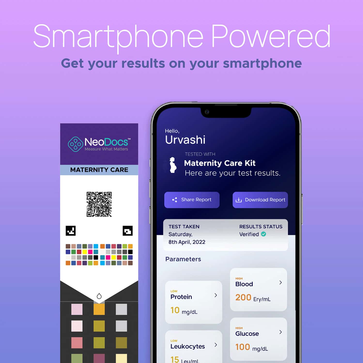 Buy NEODOCS MATERNITY WELLNESS INSTANT URINE TEST KIT TRACK PROTEIN, GLUCOSE, BLOOD, PH