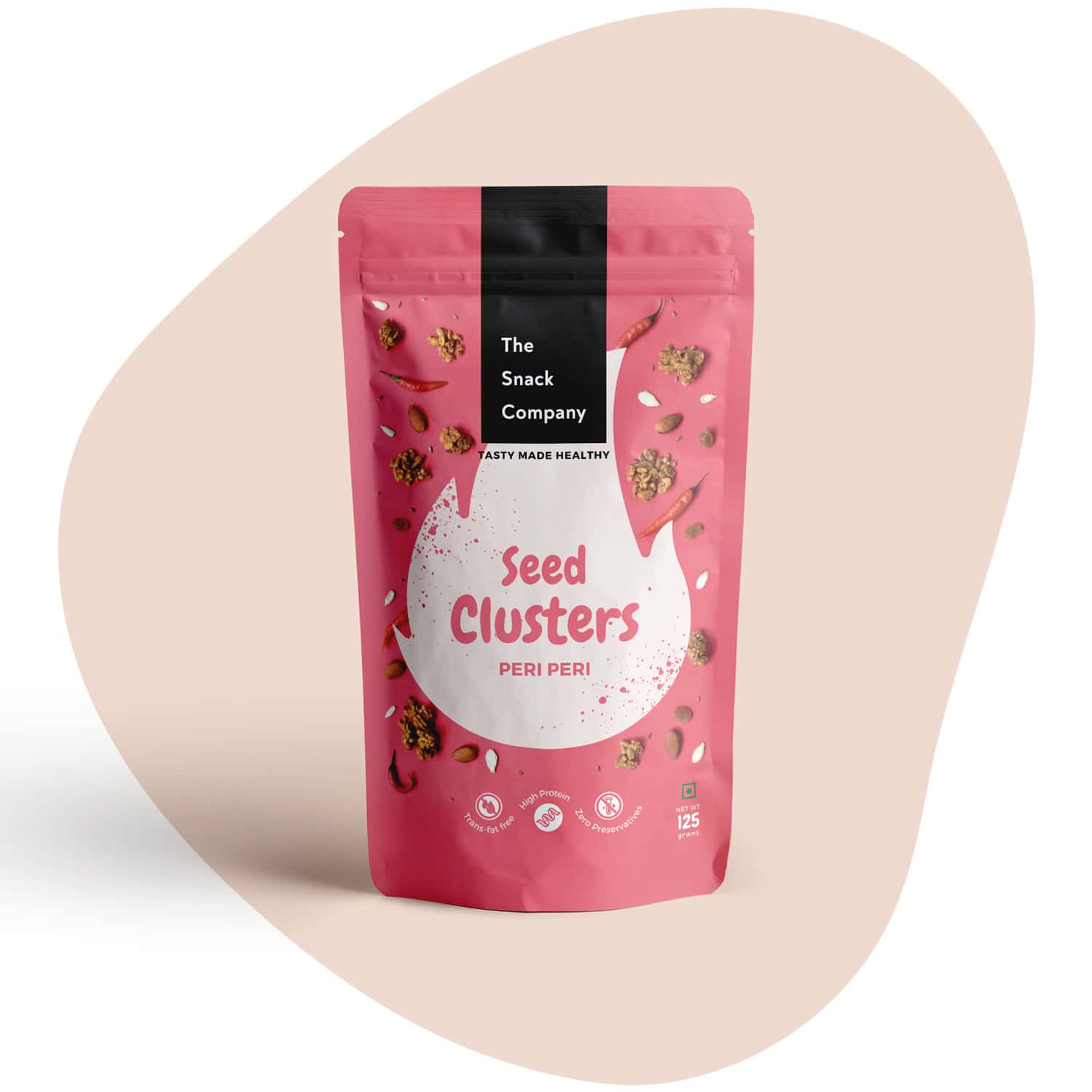 The Snack Company Peri Peri Nut & Seeds Cluster - 125gm