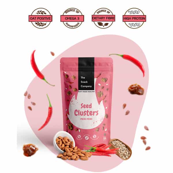 The Snack Company Peri Peri Nut & Seeds Cluster - 125Gm