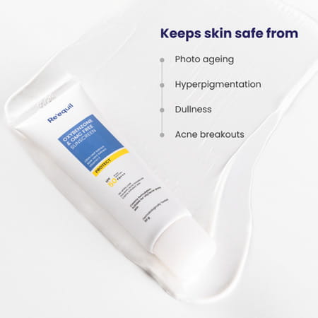 Re'Equil Oxybenzone Free Sunscreen Spf 50 For Oily | Acne Prone Skin 50gm