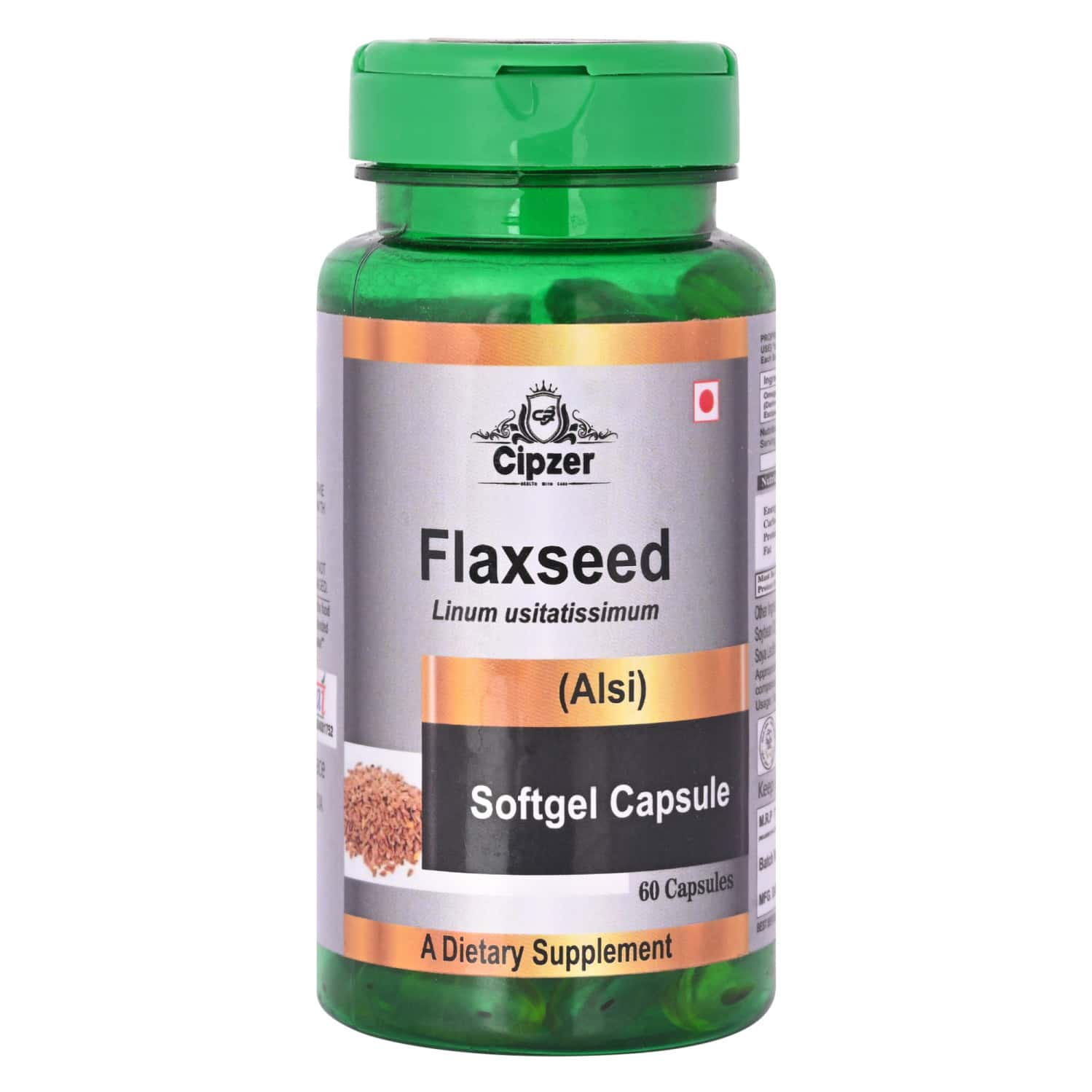 Cipzer Flaxseed Capsule|several Kings Have Been Using Flaxseed For Cancer Control-60 Capsules