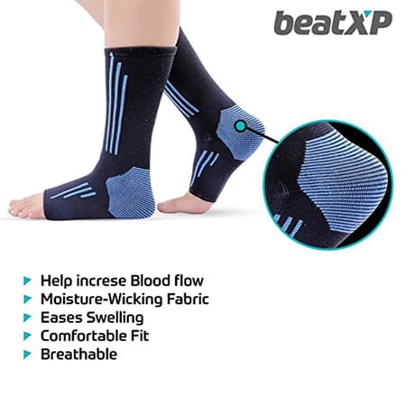 Beatxp By Pristyn Care - Ankle Support For Men (Pack Of 2)(M)