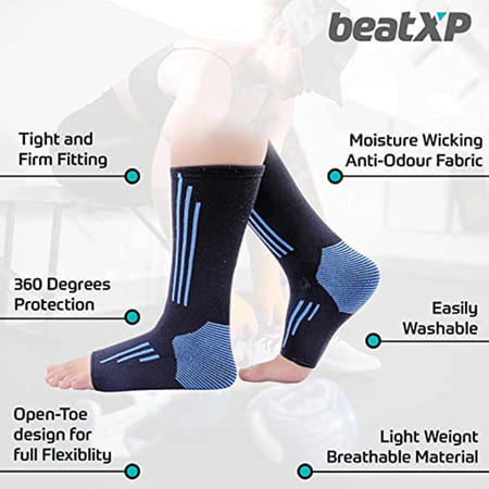 Beatxp By Pristyn Care - Ankle Support For Men (Pack Of 2)(M)