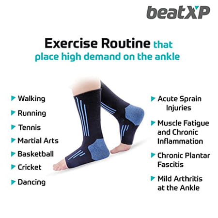 Beatxp By Pristyn Care - Ankle Support For Men (Pack Of 2)(M)