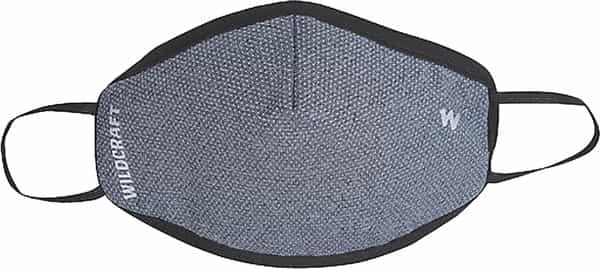 Wildcraft Supermask W95+ Reusable Outdoor Respirator Mask Anti-Bacterial Anti-Pollution L Grey