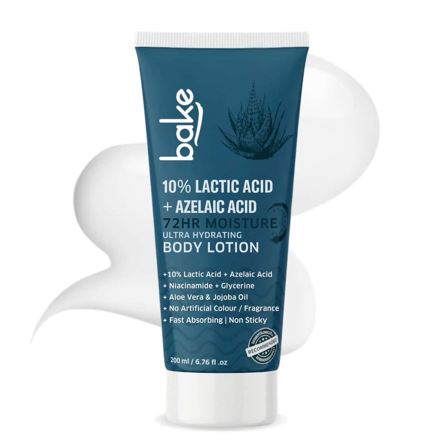 Bake 10% Lactic + Azelaic Body Lotion For Exfoliation & Brightening (200ml)