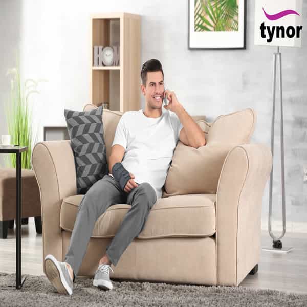 Tynor Elastic Wrist Splint Grey Left Xl 1 Unit