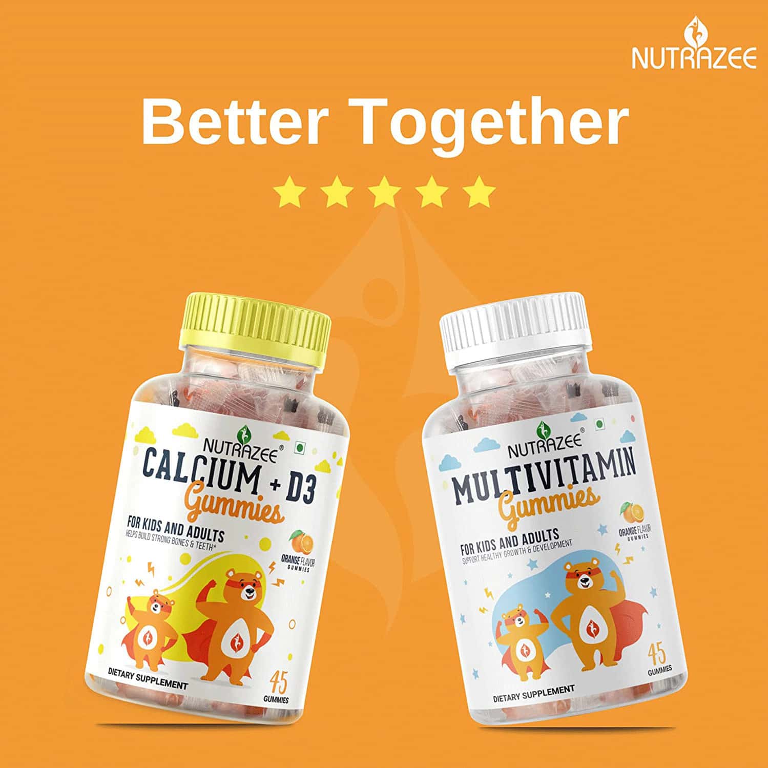Buy NUTRAZEE CALCIUM + VITAMIN D3 GUMMIES FOR KIDS & ADULTS, 45 GUMMY