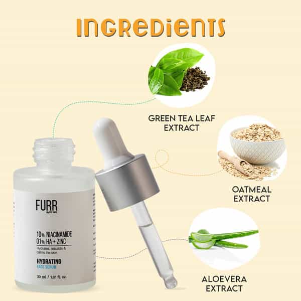Furr 10% Hyaluronic Acid Serum For Intense Hydration | Glowing & Healthy Skin | 30 Ml