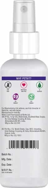 Petvit Anti-Itch Oil Spray Itching And Redness Paraben Free-Ph-Balance For All Breed Dog & Cat-100Ml
