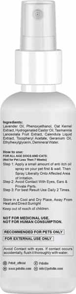 Petvit Anti-Itch Oil Spray Itching And Redness Paraben Free-Ph-Balance For All Breed Dog & Cat-100Ml