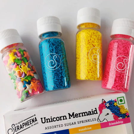 Serapheena Sugar Sprinkles For Cakes & Cupcakes Decoration 100 Gram (Unicorn Mermaid)