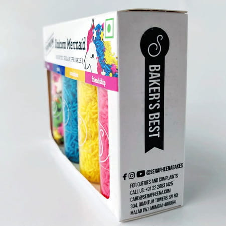 Serapheena Sugar Sprinkles For Cakes & Cupcakes Decoration 100 Gram (Unicorn Mermaid)