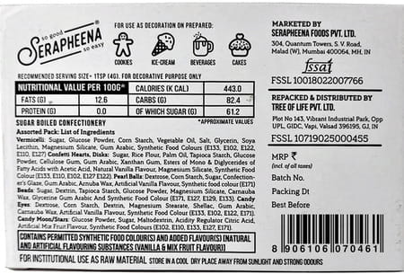 Serapheena Sugar Sprinkles For Cakes & Cupcakes Decoration 100 Gram (Unicorn Mermaid)