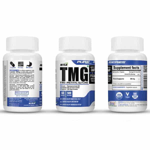 Nutrija-Trimethylglycine (Tmg) | For Liver And Cardiovascular Health - 500Mg - 120 Capsules