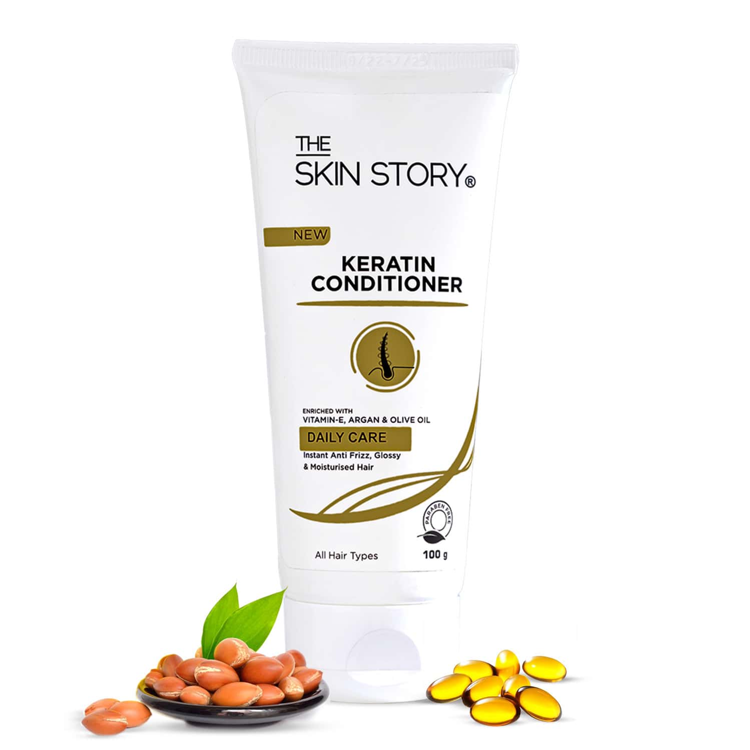 The Skin Story Sulphate Free Anti Frizz Keratin Conditioner Instant Gloss | Vit E Olive Oil 100g
