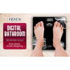 Hoffen (India) Electronic Digital Personal Bathroom Weight Machine | Upto 180Kg - Black