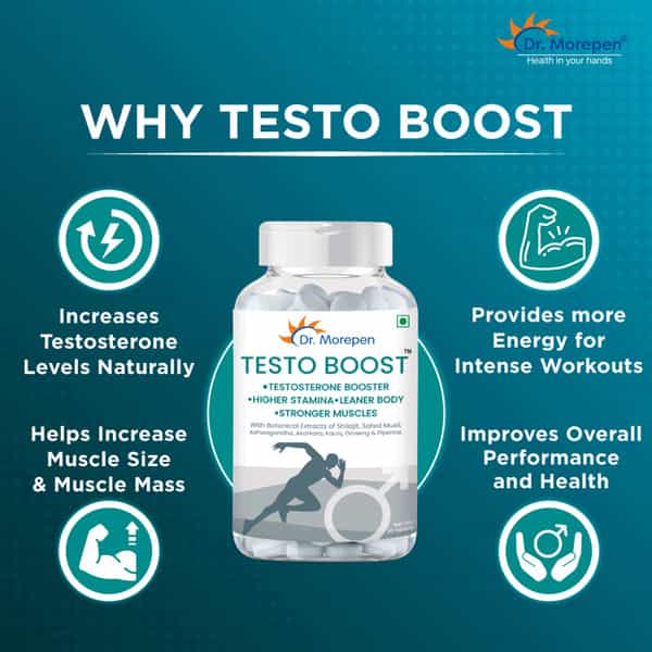 Dr. Morepen Gokshura 1000Mg 60 & Testo Boost 30 Tablet | Energy Vitality & Vigour | Combo