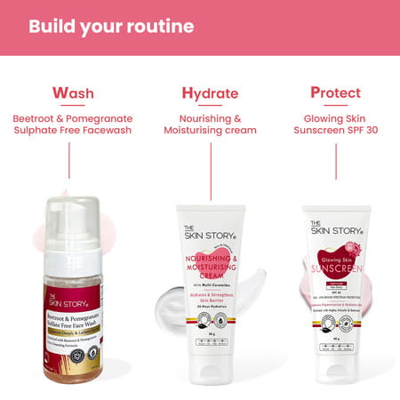 The Skin Story Moisturizing Face Cream 24hrs Hydration | Non-Oily | Wheat Protein | Shea Butter 50g