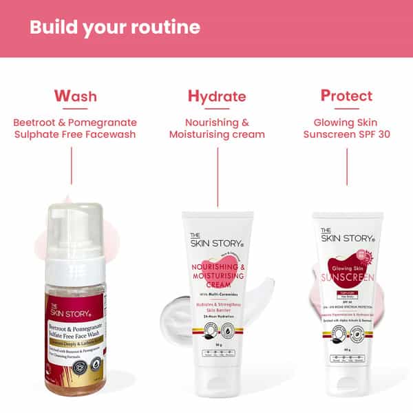 The Skin Story Moisturizing Face Cream 24Hrs Hydration | Non-Oily | Wheat Protein | Shea Butter 50G