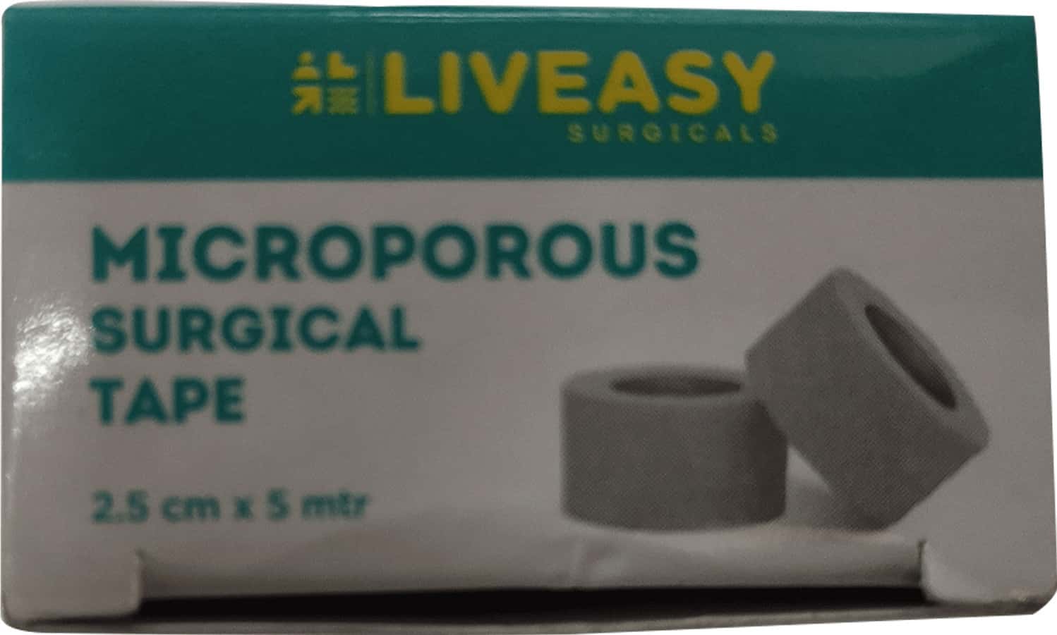 Liveasy Surgicals Microporous Surgical Tape 2.5cm X 5 Meter 1 No's