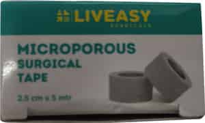 Liveasy Surgicals Microporous Surgical Tape 2.5cm X 5 Meter 1 No's