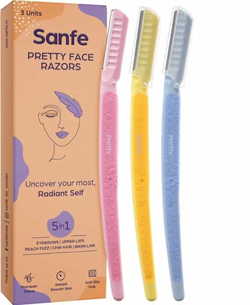 Sanfe Pretty Face Razor For Painfree Facial Hair Removal (3 Units)