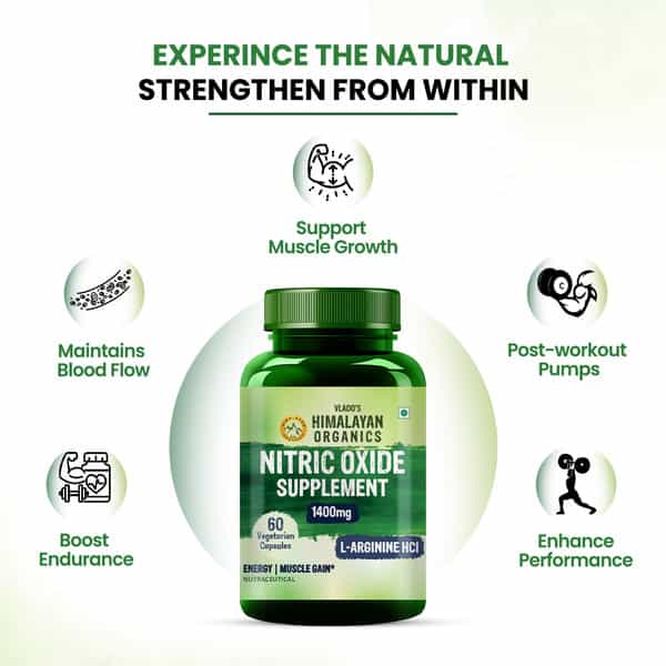 Vlado's Himalayan Organics Nitric Oxide Supplement | 60 Veg Capsules