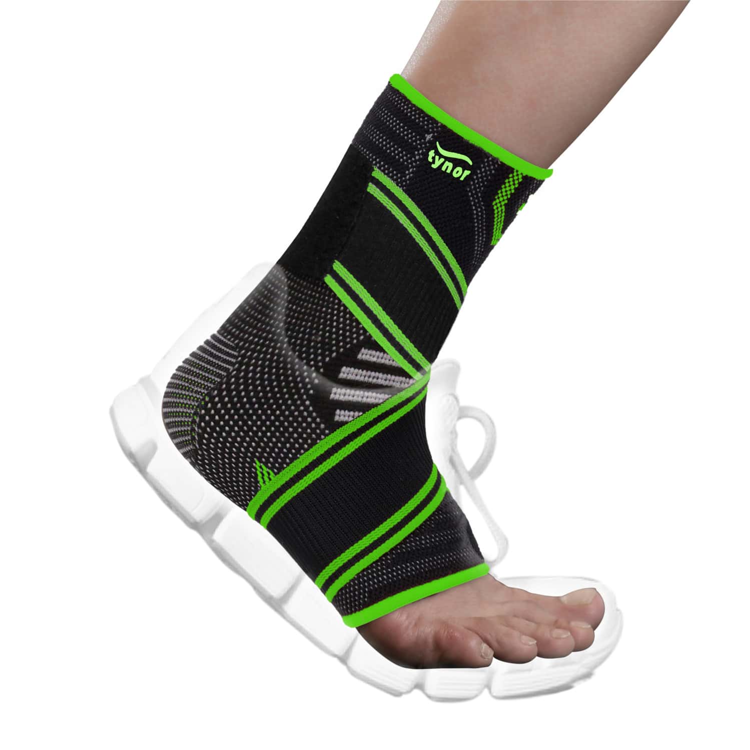 Tynor Ankle Binder Air Pro Black & Green Large 1 Unit