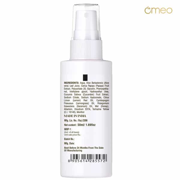 Omeo Lemon Alcohol - Free Face Mist Toner - 50Ml