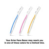 Letsshave Evior Face & Eyebrow Razor For Women - Pack Of 6 + Free Transparent Shave Gel 15ml
