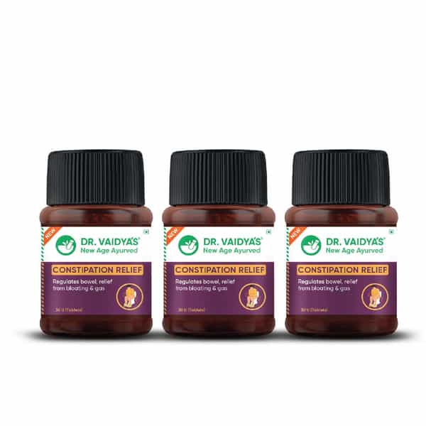 Dr. Vaidya's Constipation Relief -30 Capsules - Pack Of 3