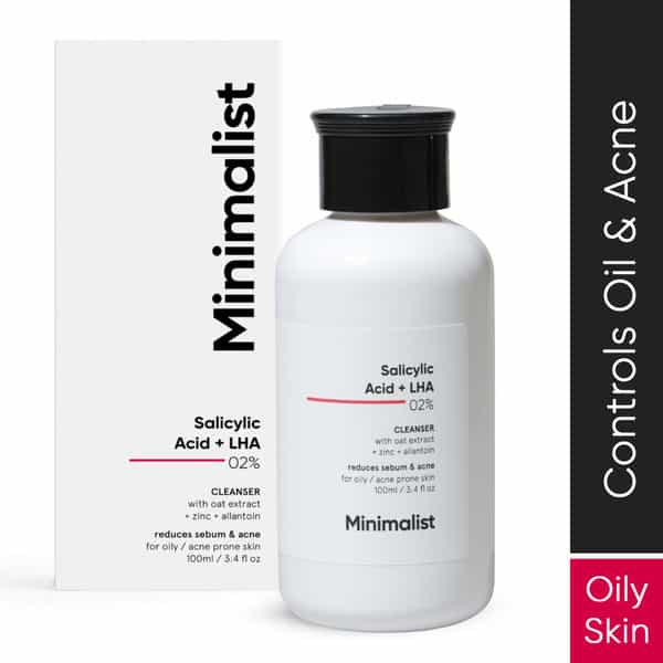 Minimalist 2% Salicylic Acid Face Wash For Acne Prone Skin Face Cleanser With Lha & Zinc- 100Ml