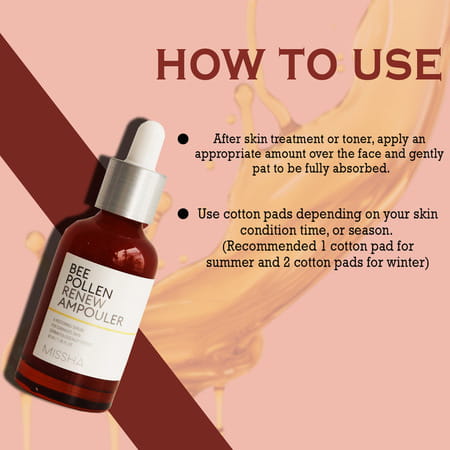 Missha Bee Pollen Renew Ampouler - Acne And Sensitive Skin - 40Ml