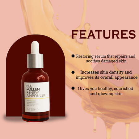 Missha Bee Pollen Renew Ampouler - Acne And Sensitive Skin - 40Ml