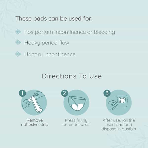 Pee Safe Maternity Pads - Pack Of 8| Best Suited For Urinary Incontinence & Heavy Flow - 480Mm