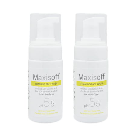 Maxisoft Foaming Face Wash | For All Skin Types | Ph 5.5 | Bottle | 100 Ml | Pack Of 2