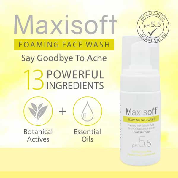 Maxisoft Foaming Face Wash | For All Skin Types | Ph 5.5 | Bottle | 100 Ml | Pack Of 2